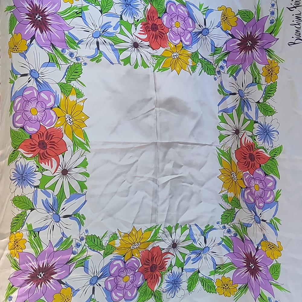 Bianchini Ferier floral silk scarf